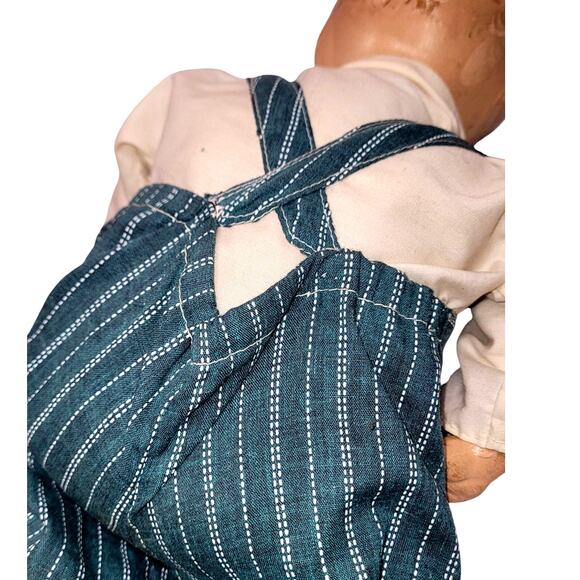 16" Vintage Charrning Composition Tin Eyes ~ Curly Molded Hair ~ School Boy Doll - Picture 10 of 14